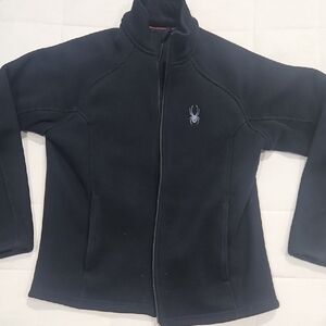 Spyder Black Waffle Knit Jacket LIKE NEW